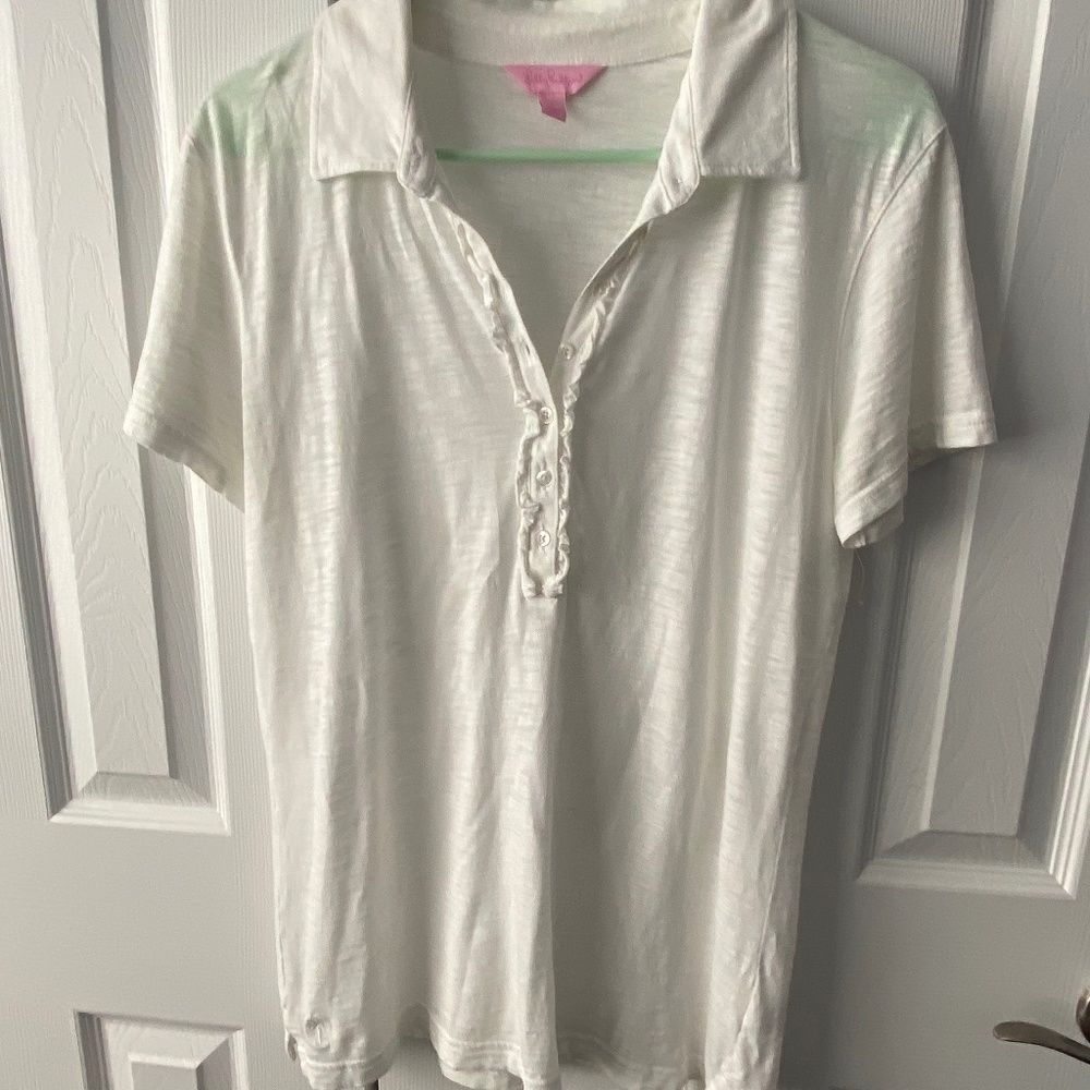 Lilly Pulitzer white tee shirt NWOT Large